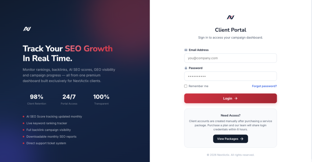 Dashboard Nextactix