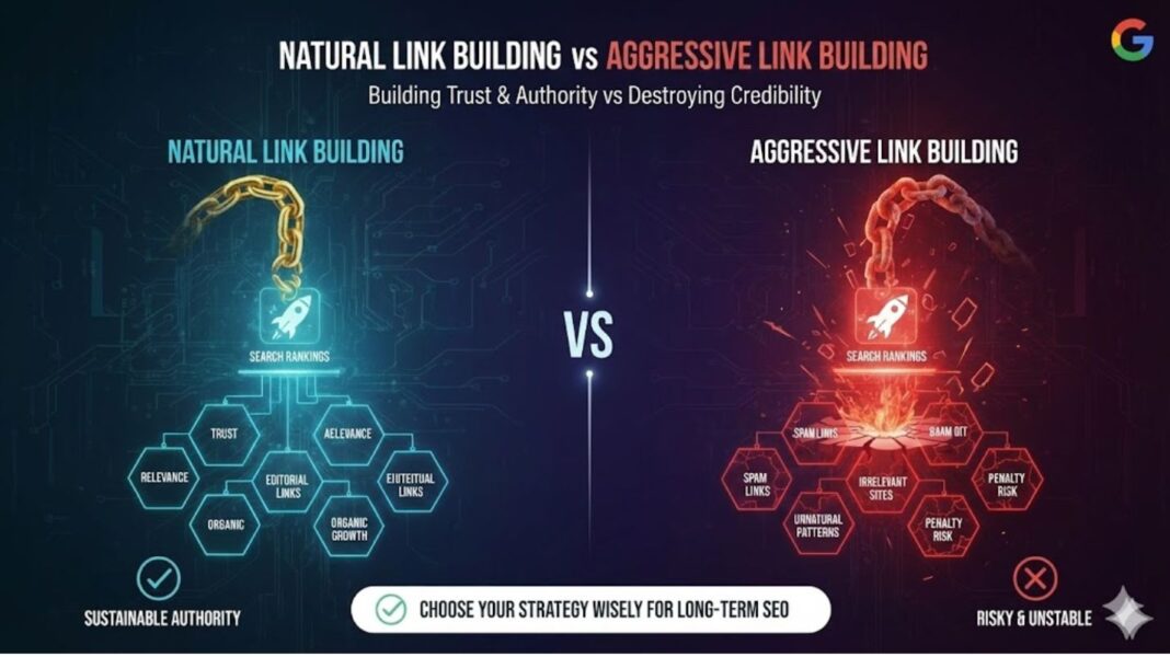 Natural Link Building vs Aggressive Link Building