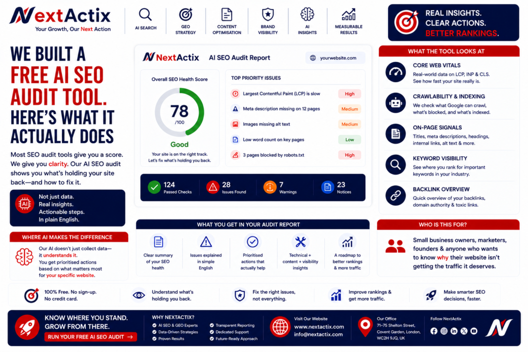 nextactix free ai seo audit tool