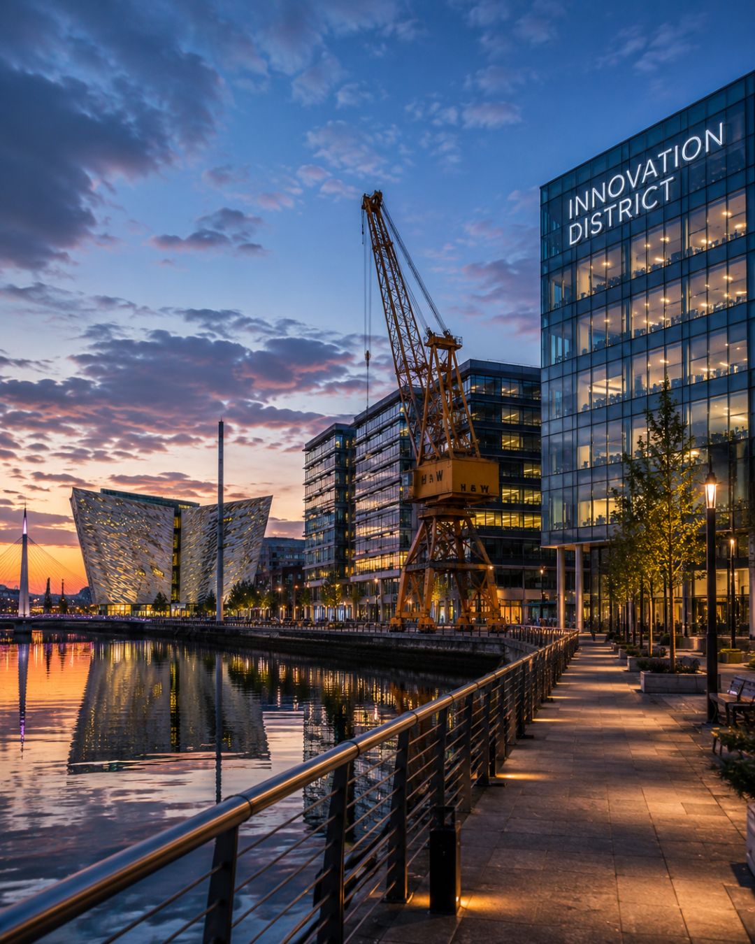 Titanic Quarter waterfront — placeholder image